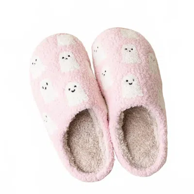 The Darling Effect Women's Ghost Slippers In Pink In Animal Print