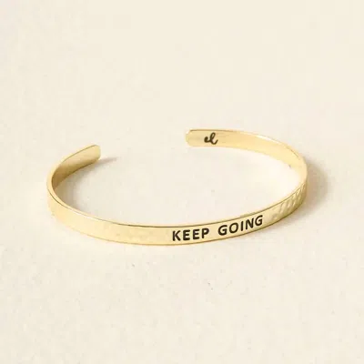 The Darling Effect Women's Keep Going Little Reminders Cuff Bracelet In Gold