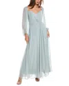 The Dessy Group Dessy Collection Chiffon Gown In Green