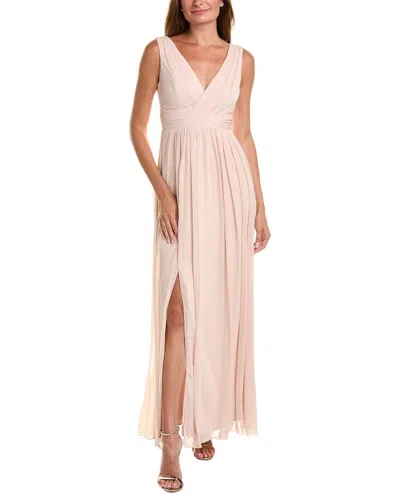 The Dessy Group Dessy Collection Draped Maxi Dress In Pink