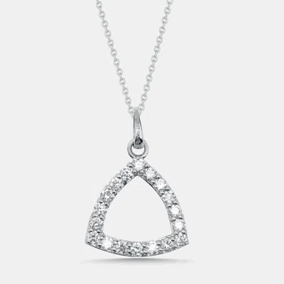 Pre-owned The Diamond Edit 0.57 Cts Round Lab Grown Diamond 14k White Gold Pendant