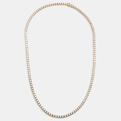 Pre-owned The Diamond Edit 11.5 Cts Round Lab Grown Diamond 18k Yellow Gold Necklace
