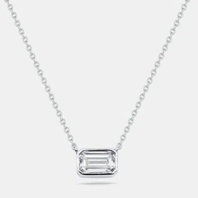 Pre-owned The Diamond Edit 1.2 Cts Lab Grown Diamond 18k White Gold Necklace