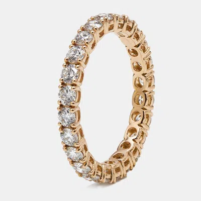 Pre-owned The Diamond Edit 1.25 Cts Round Brilliant Lab Grown Diamonds 18k Rose Gold Eternity Band Ring Size 52