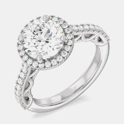 Pre-owned The Diamond Edit 14k White Gold Ring Lab Grown Round Cut 1.75 Carat Diamond Igi Black Friday