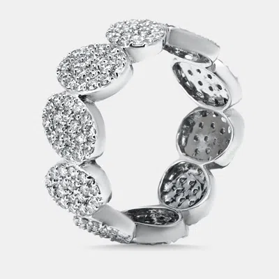 Pre-owned The Diamond Edit 1.66 Cts Round Lab Grown Diamond 14k White Gold Ring Size 54