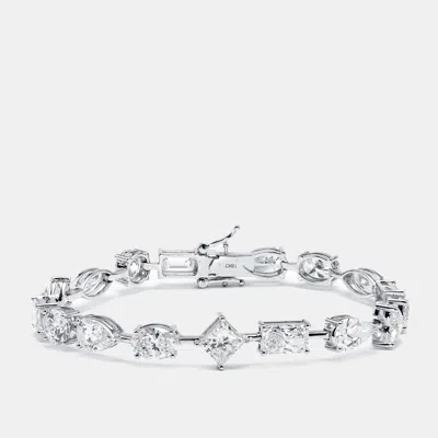 Pre-owned The Diamond Edit 17 Cts Lab Grown Diamonds 18k White Gold Bracelet