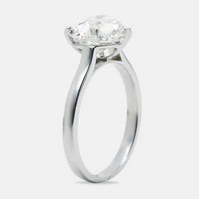 Pre-owned The Diamond Edit 2.00 Cts Heart Lab Grown Diamond 14k White Gold Ring Size 53