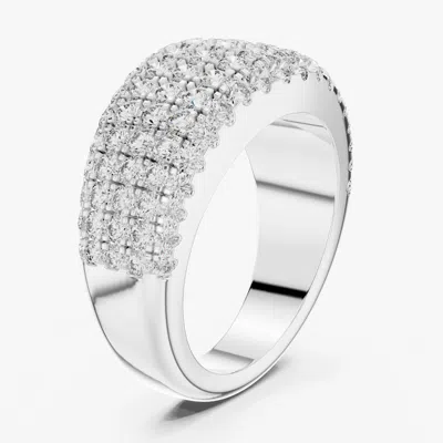 Pre-owned The Diamond Edit 2.00 Fancy Round Cut 18k White Gold Lab Grown Diamond Ring Size 53