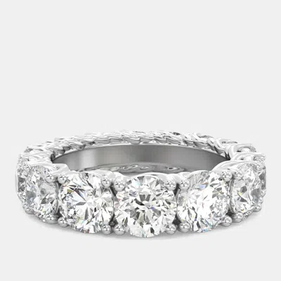 Pre-owned The Diamond Edit 6 Cts Round Lab Grown Diamond 14k White Gold Wedding Eternity Band Size 52