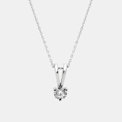 Pre-owned The Diamond Edit Lab Grown Diamond 0.30 Ct White Gold Pendant Necklace