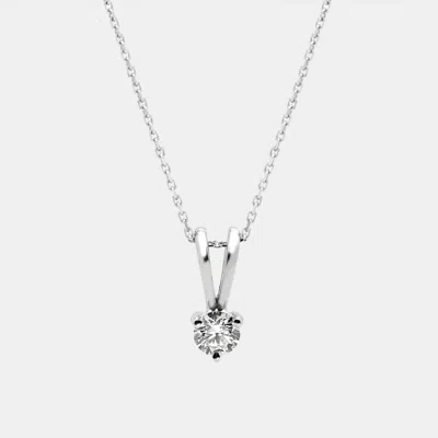 Pre-owned The Diamond Edit Lab Grown Diamond 0.50 Ct White Gold Pendant Necklace