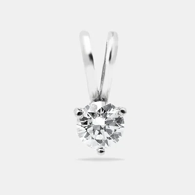 Pre-owned The Diamond Edit Lab Grown Diamond 0.56 Ct White Gold Pendant
