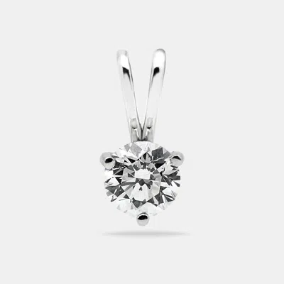 Pre-owned The Diamond Edit Lab Grown Diamond 1.07 Cts White Gold Solitare Pendant