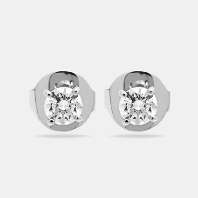 Pre-owned The Diamond Edit Lab Grown Diamonds 0.65 Cts White Gold Stud Earrings