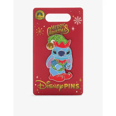The Disney Store At Selfridges Christmas Stitch Enamelled Metal Pin In Multi