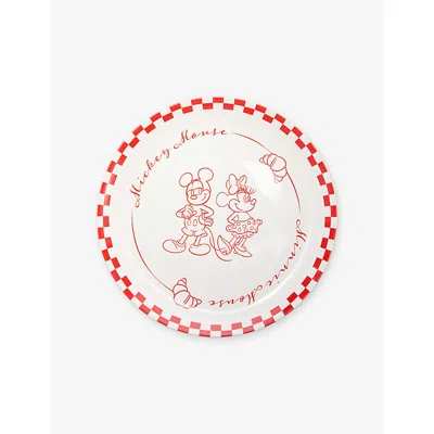The Disney Store At Selfridges Mickey And Minnie Stoneware Pastry Plate