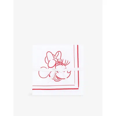 The Disney Store At Selfridges Mickey Mouse And Minnie Mouse Café Cotton Napkin Set
