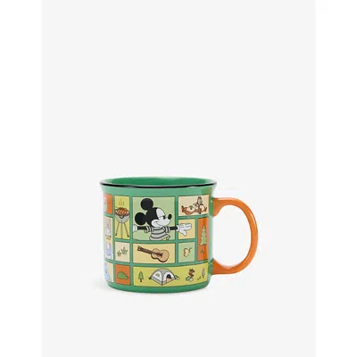 The Disney Store At Selfridges Mickey Mouse Campfire Motif Ceramic Mug In Multi