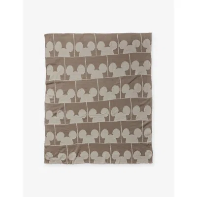 The Disney Store At Selfridges Mickey Mouse Jacquard Throw In Gray