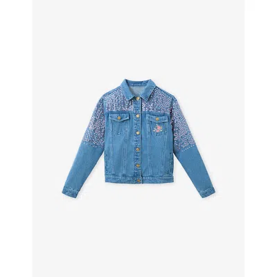 The Disney Store At Selfridges Kids' Ping Beauty Denim Jacket S In Blue