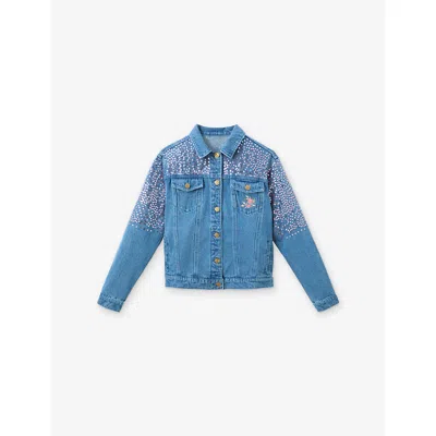 The Disney Store At Selfridges Kids' Ping Beauty Denim Jacket Xs In Blue