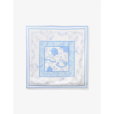 The Disney Store At Selfridges Womens Alice Sketch-print Woven Scarf In Multi