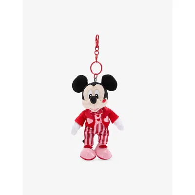 The Disney Store At Selfridges Womens Mickey Mouse Heart Soft Toy Keyring 14cm