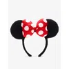 The Disney Store At Selfridges Womens Multi-coloured Minnie Satin Bow Woven Headband In Multi