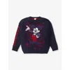 The Disney Store At Selfridges Womens Multi Disney X Skinnydip Unisex Disneyland Mickey Intarsia Knitted Jumper In Blue