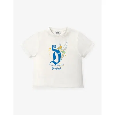 The Disney Store At Selfridges Womens Multi Disney X Skinnydip Unisex Disneyland Tinker Bell Cropped Cotton-jersey T-shirt