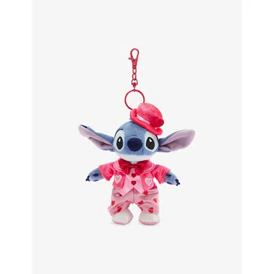 The Disney Store At Selfridges Womens Stitch Hearts Soft Toy Keyring 12cm