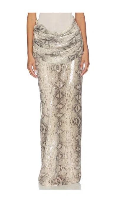 The Dolls House Hera Maxi Skirt In Silver