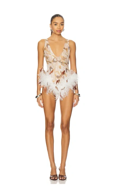 The Dolls House Kenya Romper In Multi