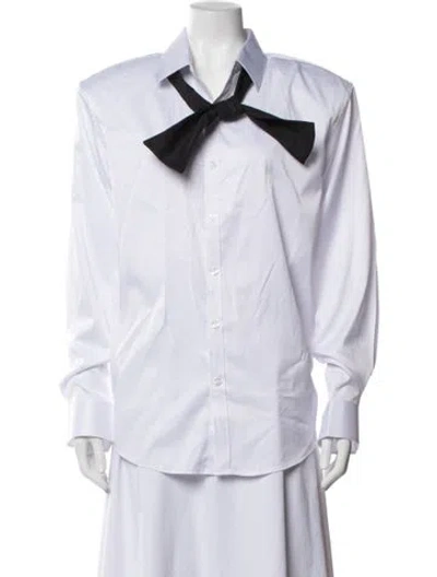 Pre-owned The Dolls House Long Sleeve Button-up Top W/ Tags In White