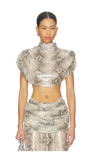 The Dolls House Lucinda Top In Gray