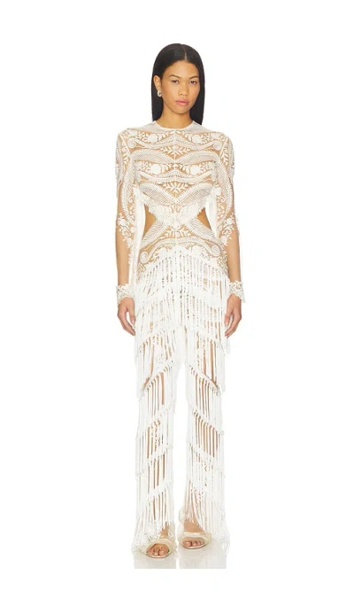 The Dolls House Roma Jumpsuit In White