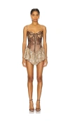 The Dolls House Roxanna Playsuit In Brown
