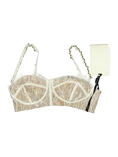 Pre-owned The Dolls House Swimsuit Top Ivory Swimwear