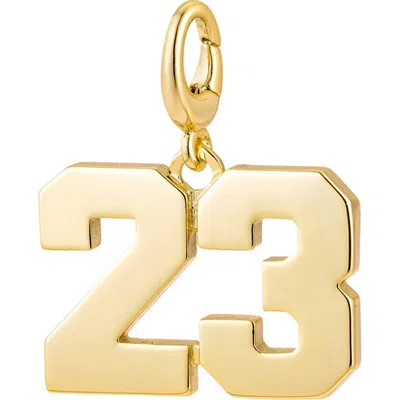 The Drip Bros Drip Digits Number Pendant Charm In Metallic