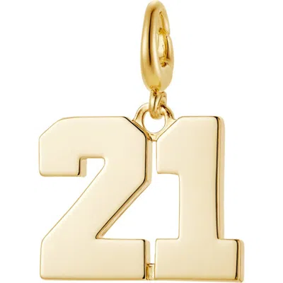 The Drip Bros Drip Digits Number Pendant Charm In Metallic