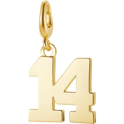 The Drip Bros Drip Digits Number Pendant Charm In Orange