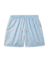 The Drip Shop Boys' Flamingo Blues Shorts - Big Kid In Blue
