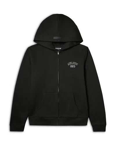 The Drip Shop Boys' Full Zip Cotton Blend Hoodie - Big Kid In Black