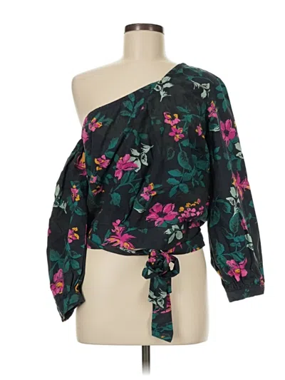 Pre-owned The Drop 3/4 Sleeve Blouse In Black