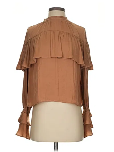Pre-owned The Drop 3/4 Sleeve Blouse In Brown