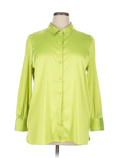 Pre-owned The Drop 3/4 Sleeve Blouse In Green