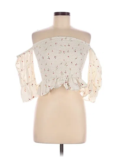 Pre-owned The Drop 3/4 Sleeve Blouse In Ivory