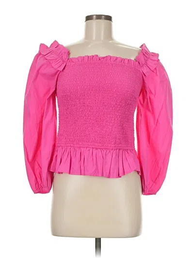 Pre-owned The Drop 3/4 Sleeve Blouse In Pink