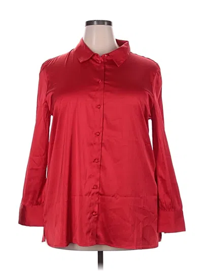 The Drop 3/4 Sleeve Blouse In Red